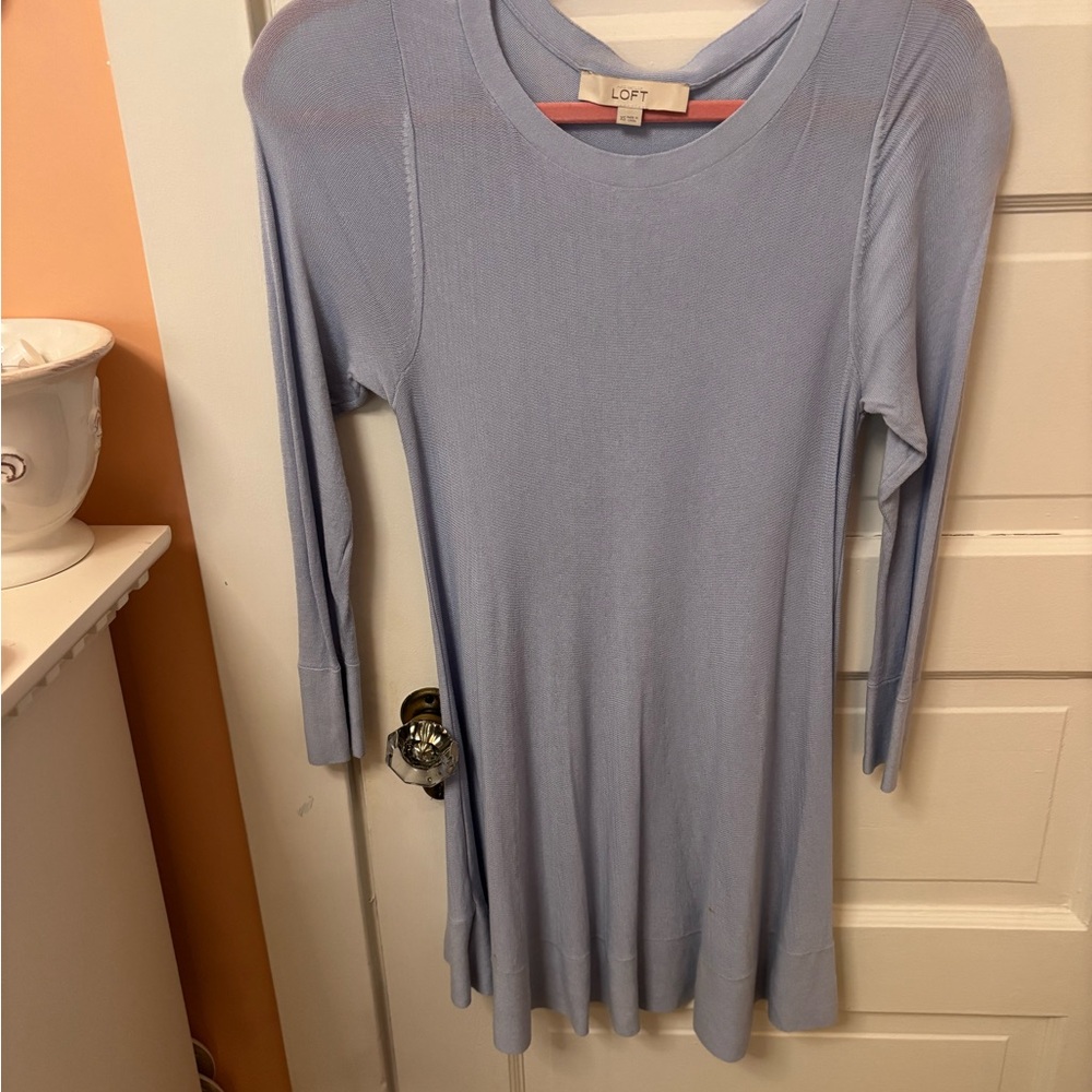 LOFT Soft Blue Knit Top